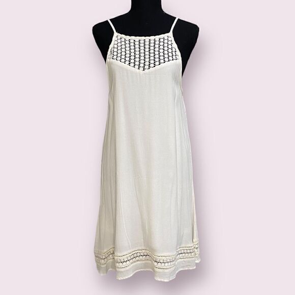 Boutique Cream Mini Dress Size L - Picture 2 of 7